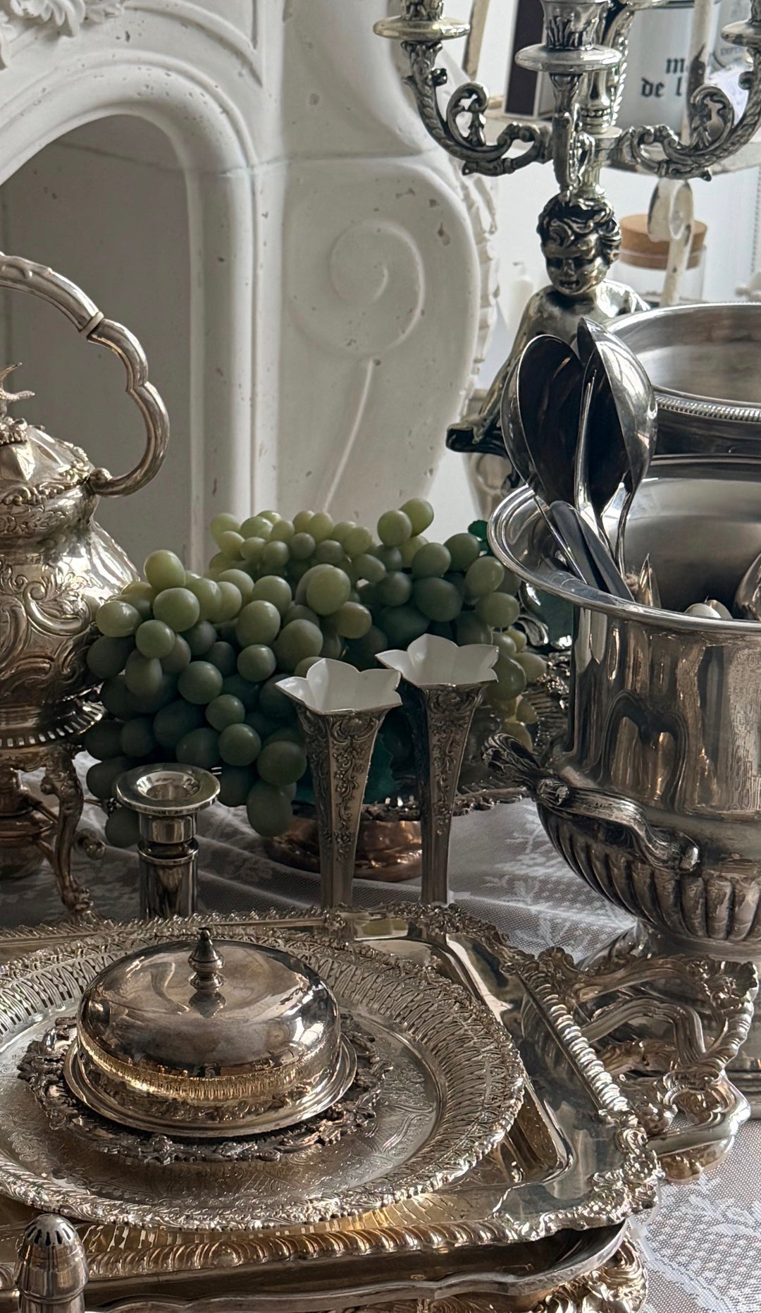Antique silver trays