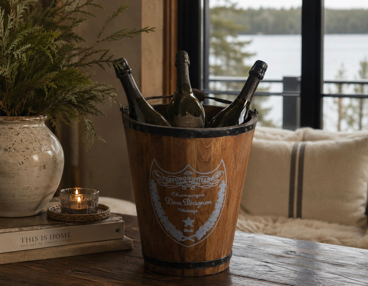 Wooden Dom Perignon Champagne Bucket