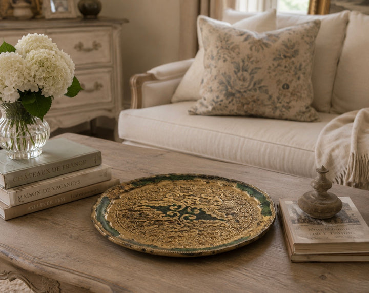 Florentine Round Plate Vintage