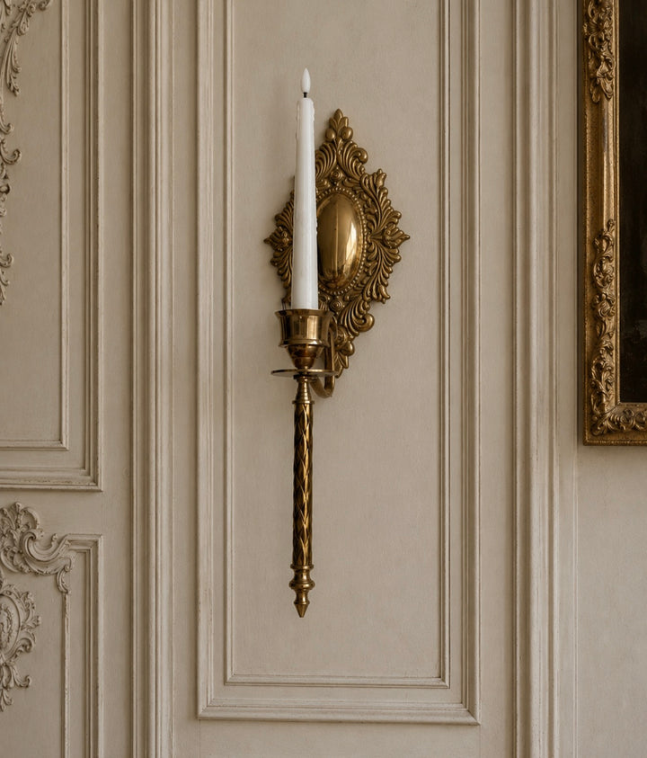 Vintage Brass Provençal Wall Sconce