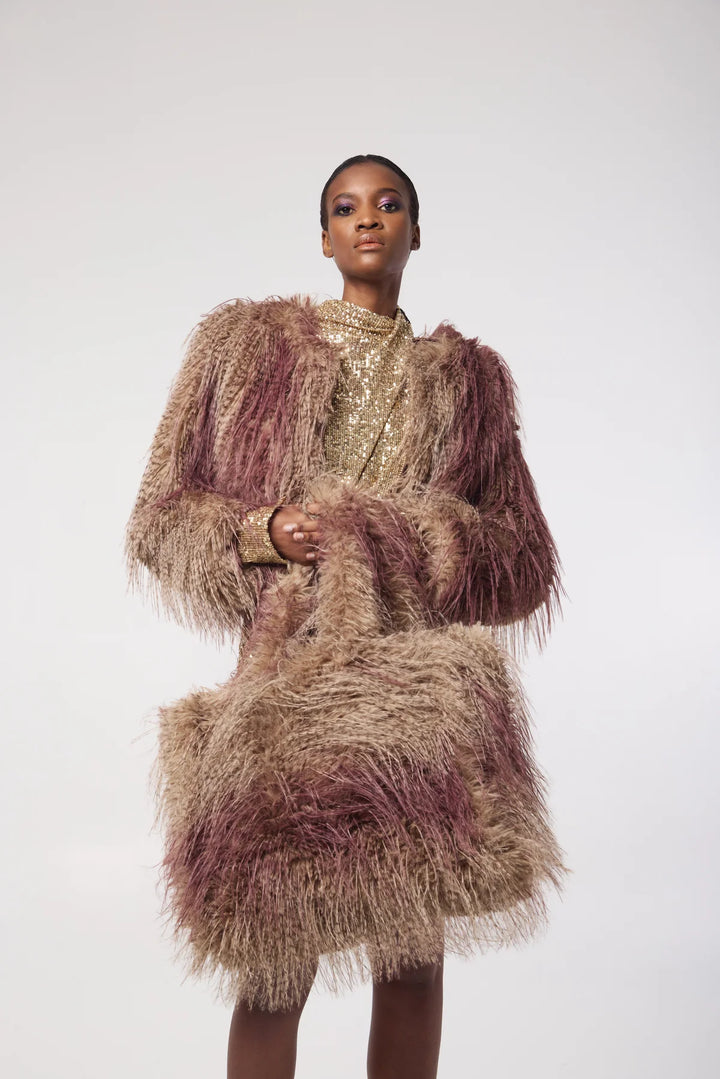Oversized faux fur tote FREED