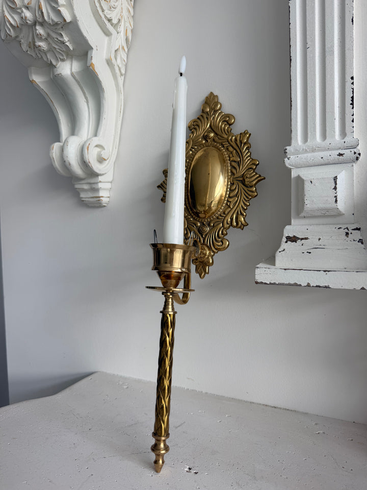 Vintage Brass Provençal Wall Sconce