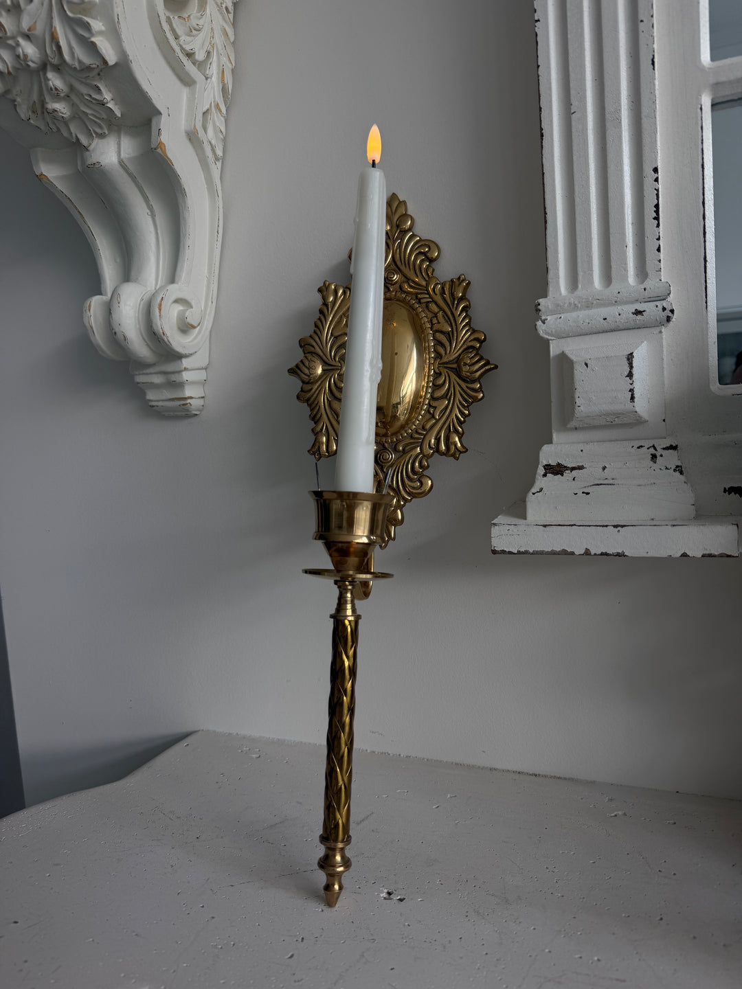 Vintage Brass Provençal Wall Sconce