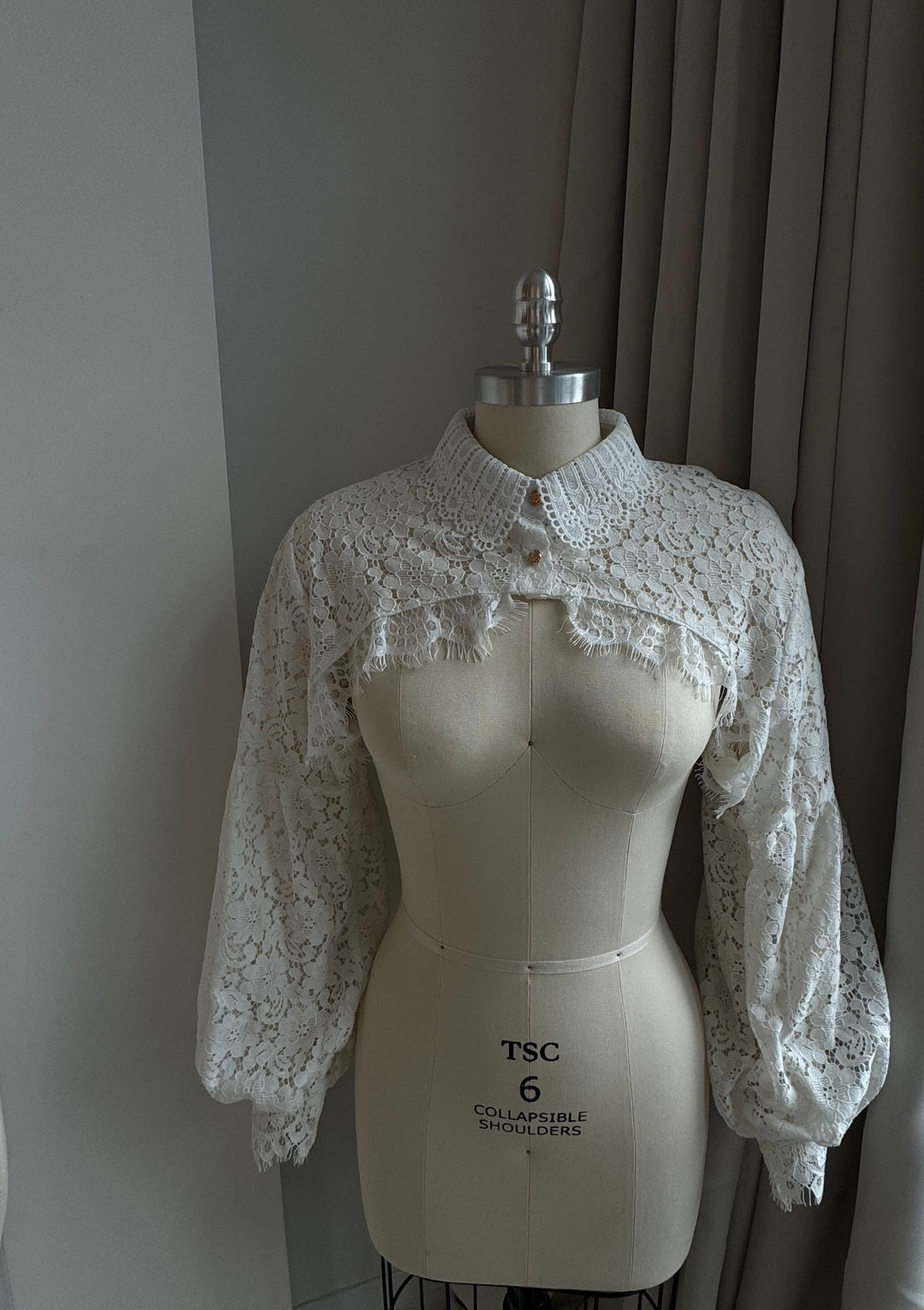 White Lace Micro Blouse Shrug
