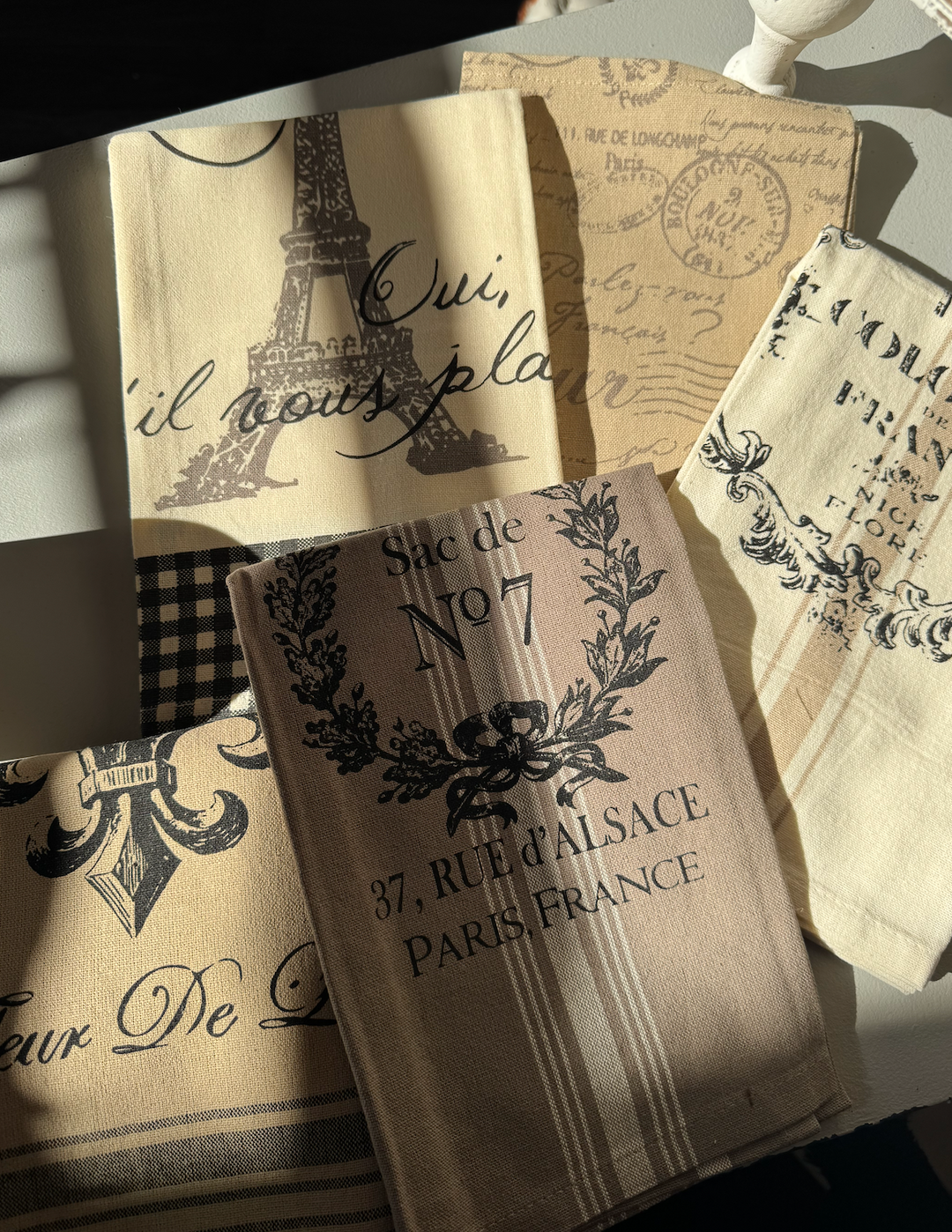 Assorted French Grain Sac Tea Towels