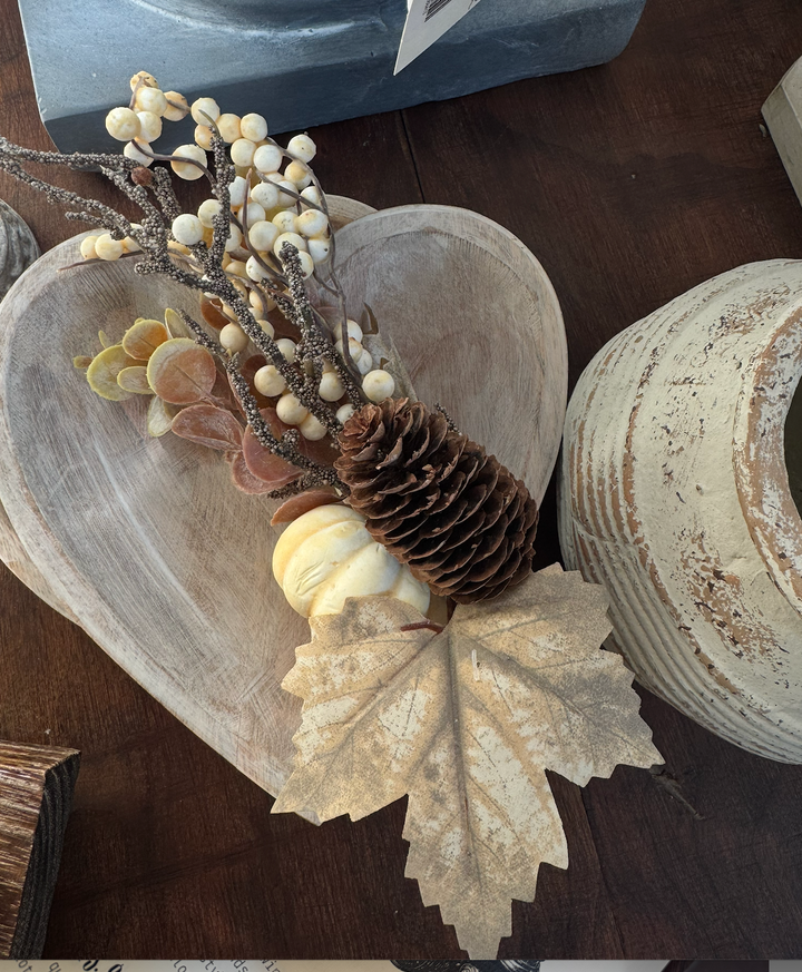 Seasonal Artificial Floral with Pumpkin and Leaf Detail