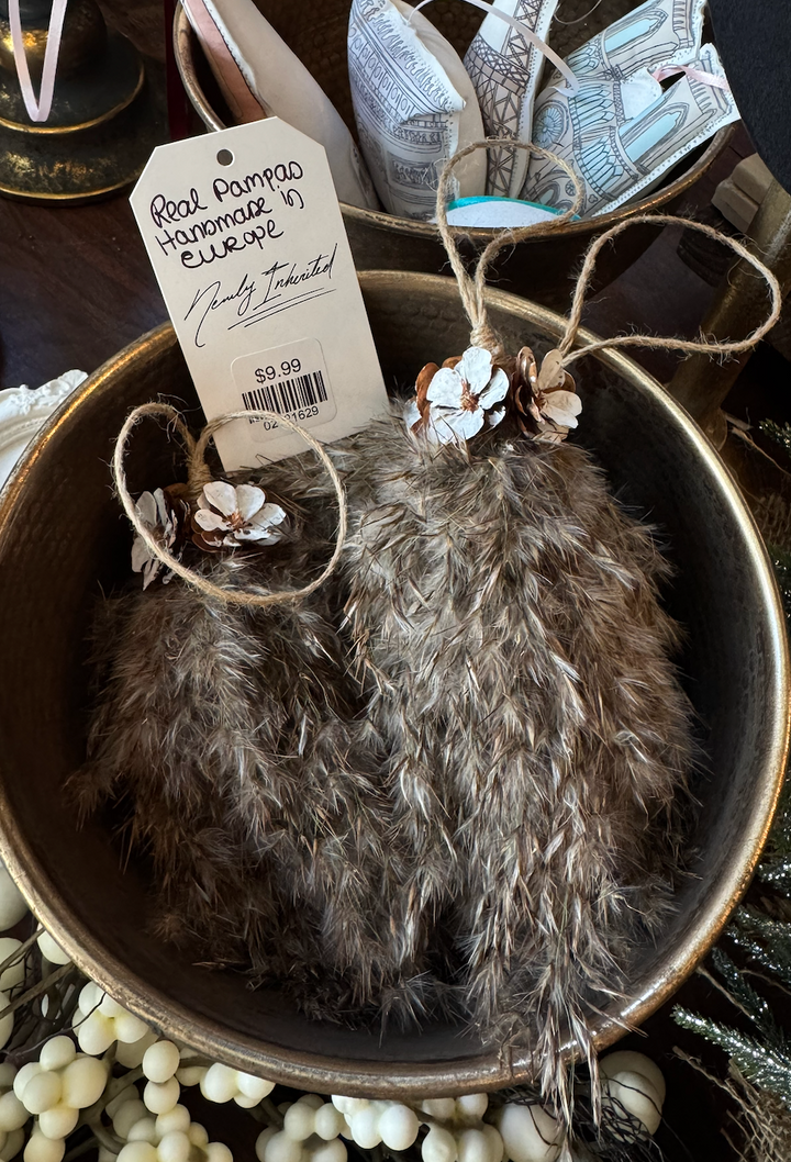 Real Pampas Tree Ornament