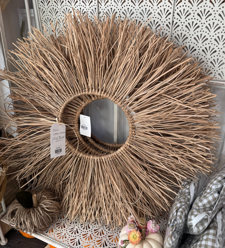 Straw Boho Wreath