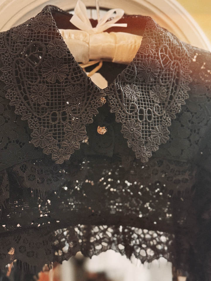 Micro Blouse Black Lace