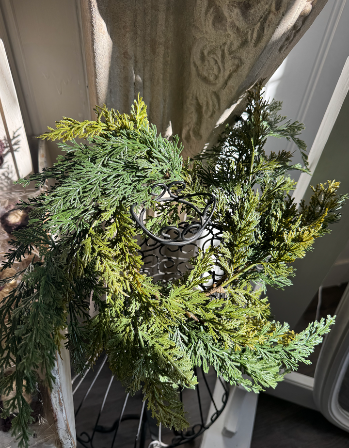 Cypress Wreath 12"