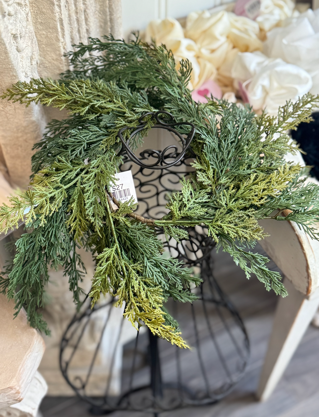 Cypress Wreath 12"