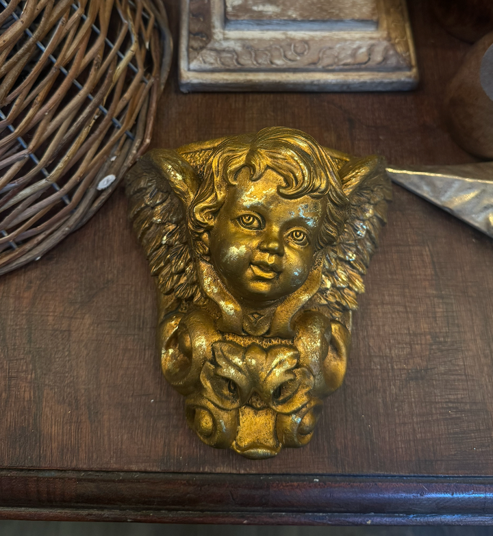 Golden Angel Ornate Wall Candleholder