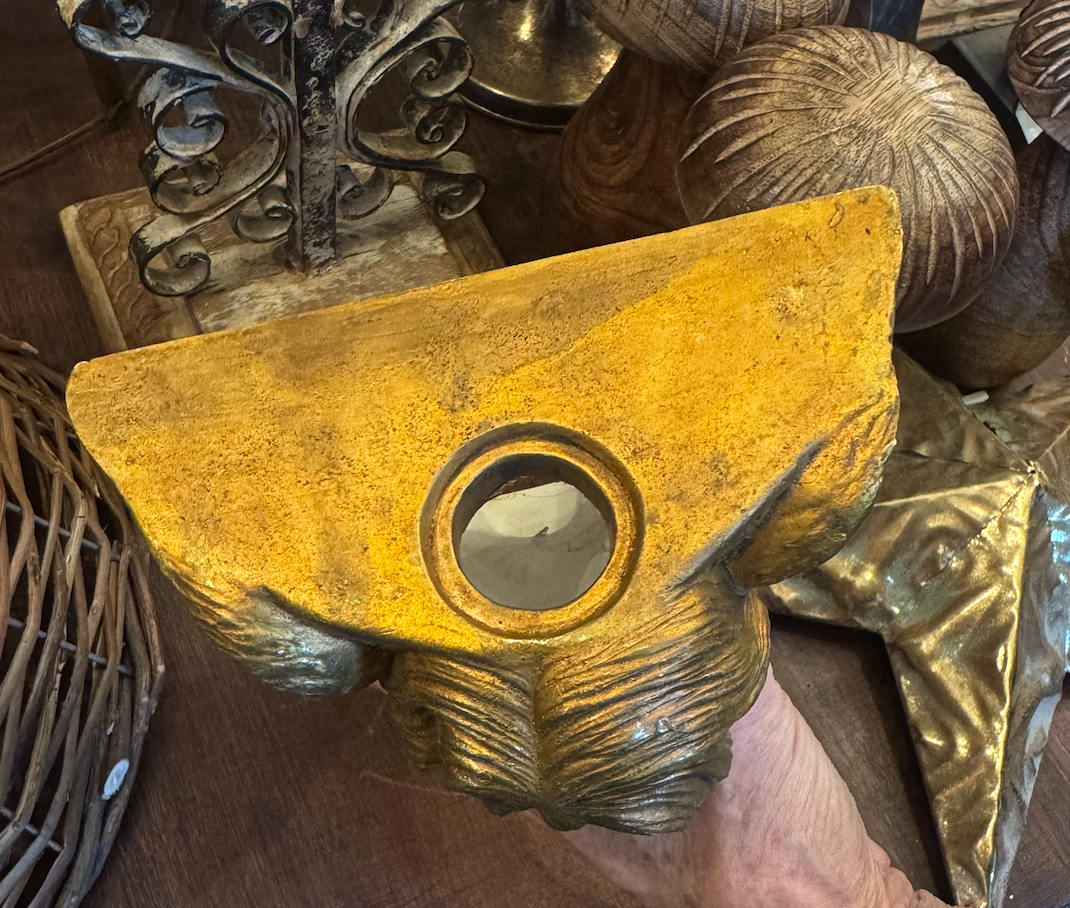 Golden Angel Ornate Wall Candleholder