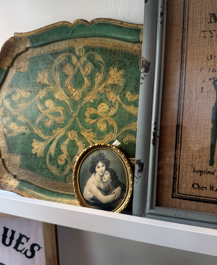 Nice, France Antique Plaque Mother Daughter