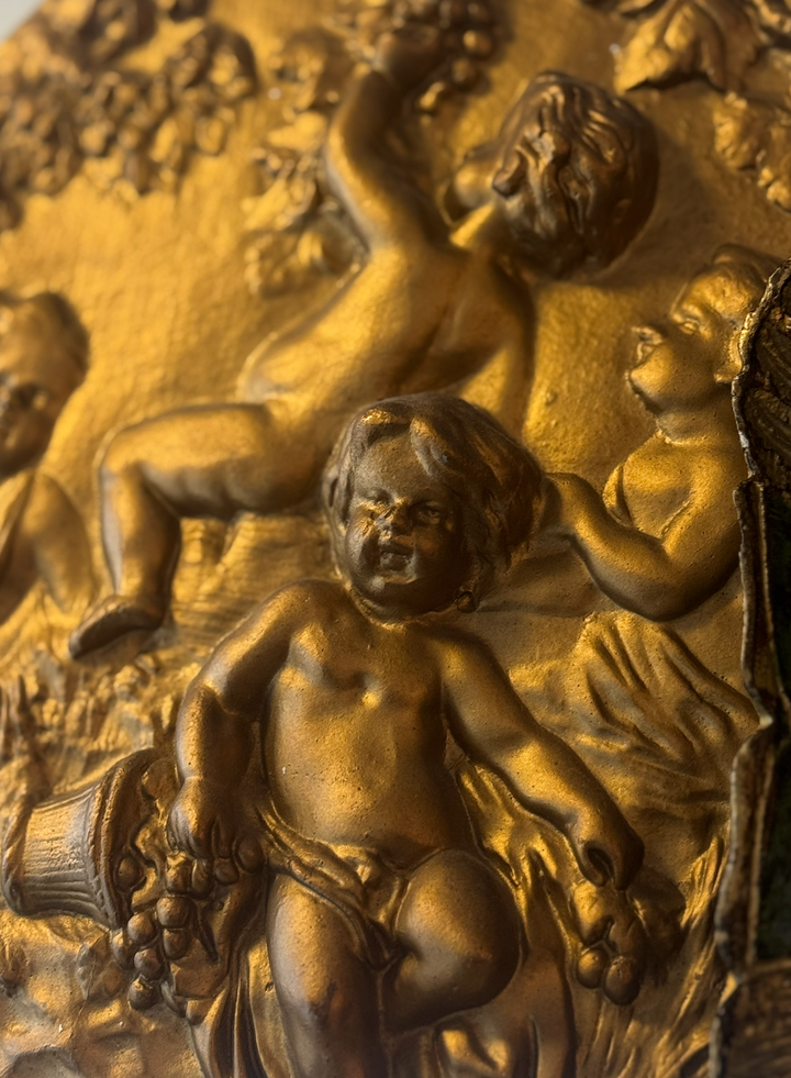 Vintage Gold Angel Wall Plaque