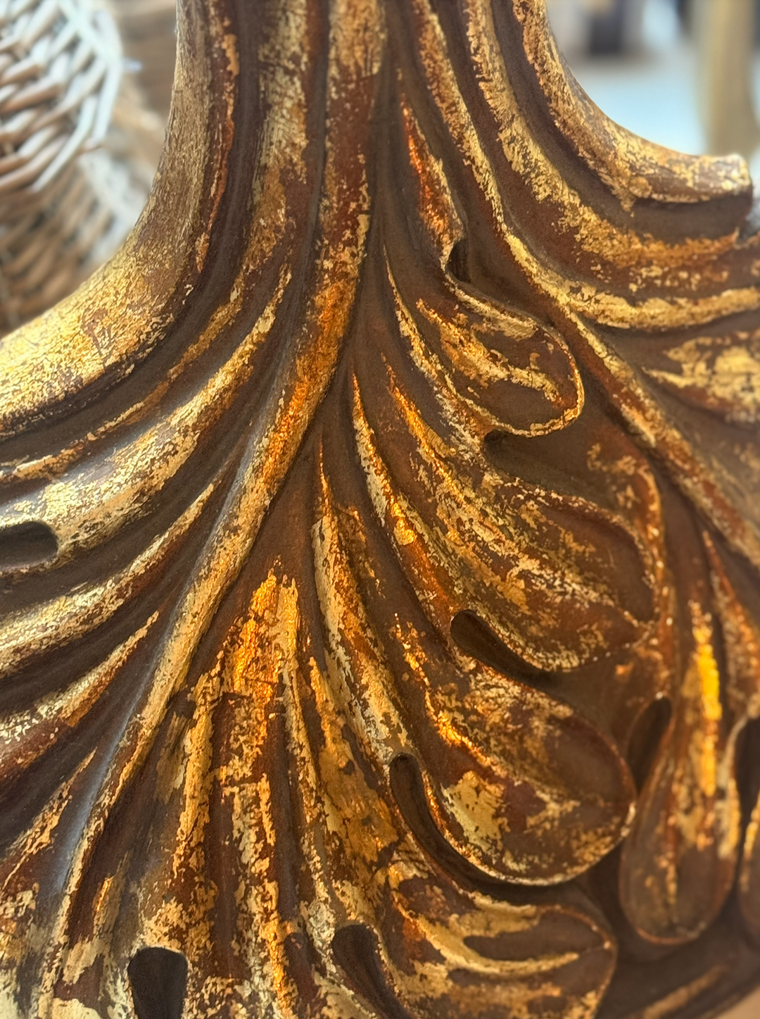 Extra large sconce ornate gold vintage