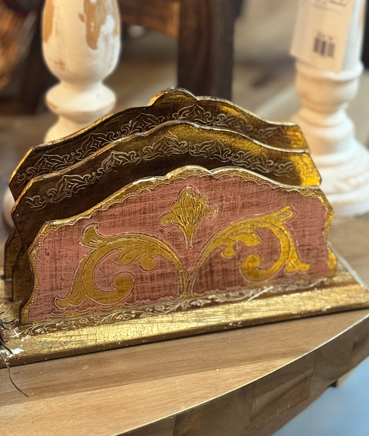 Florentine letter or serviette holder