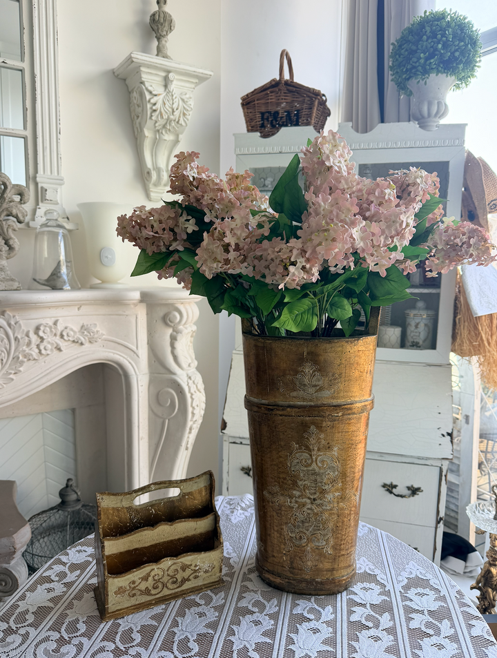 Florentine Tole Vessel & Letter Holder