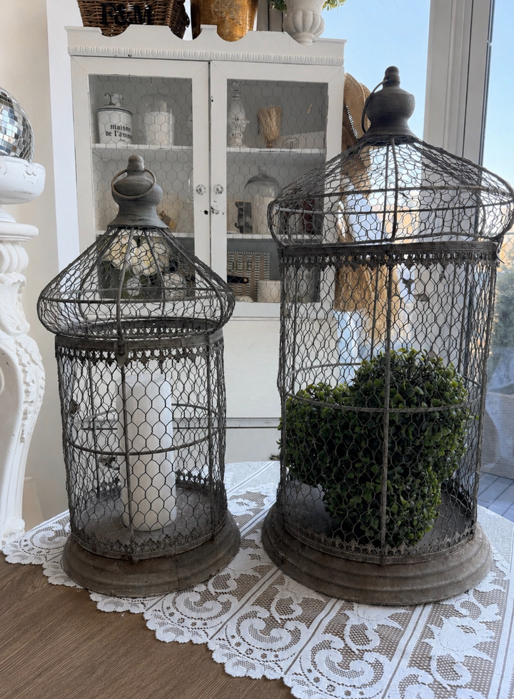 Rental French Wire Cloches S/2