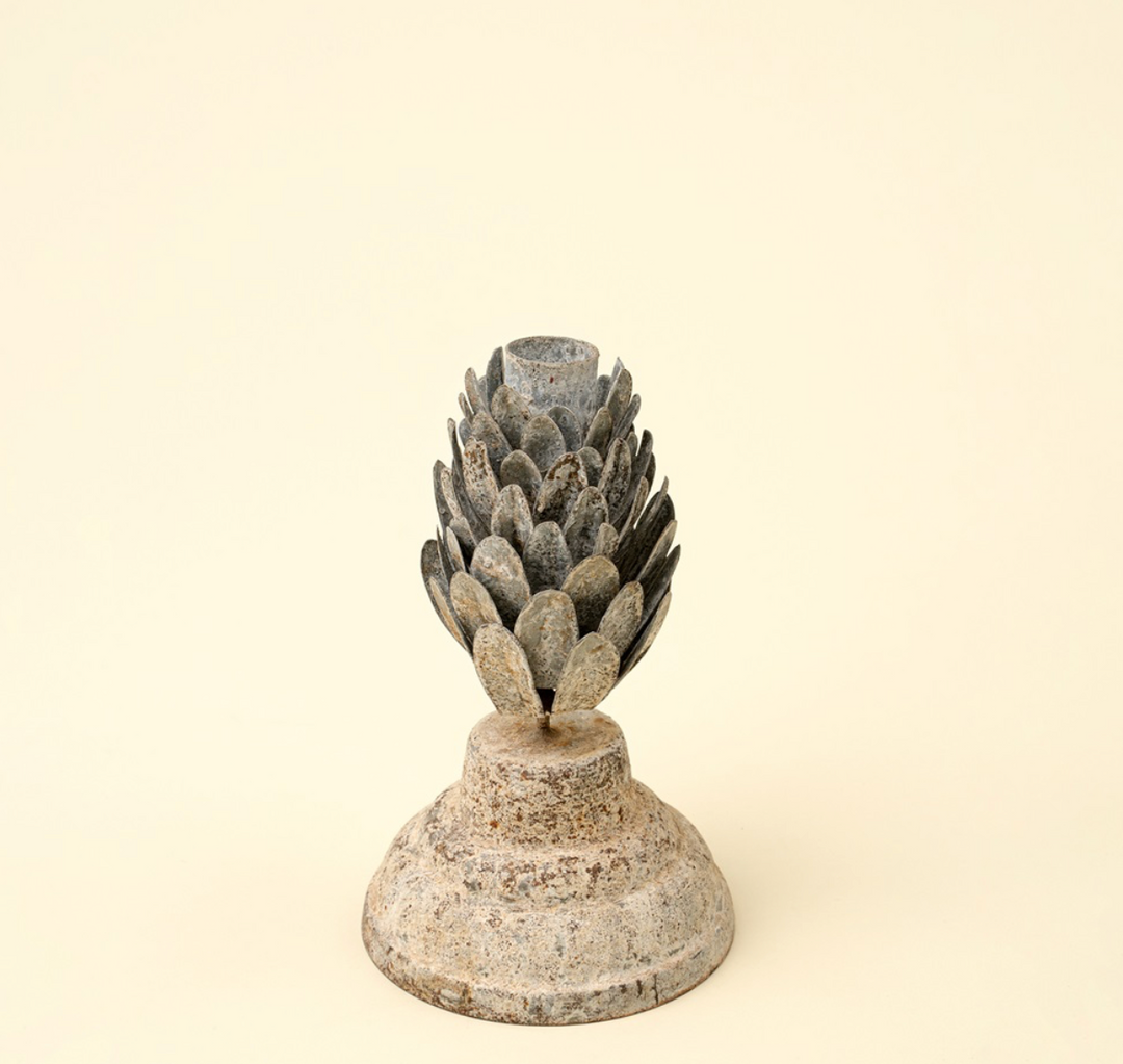 Rustic Pine Cone Candle Holder