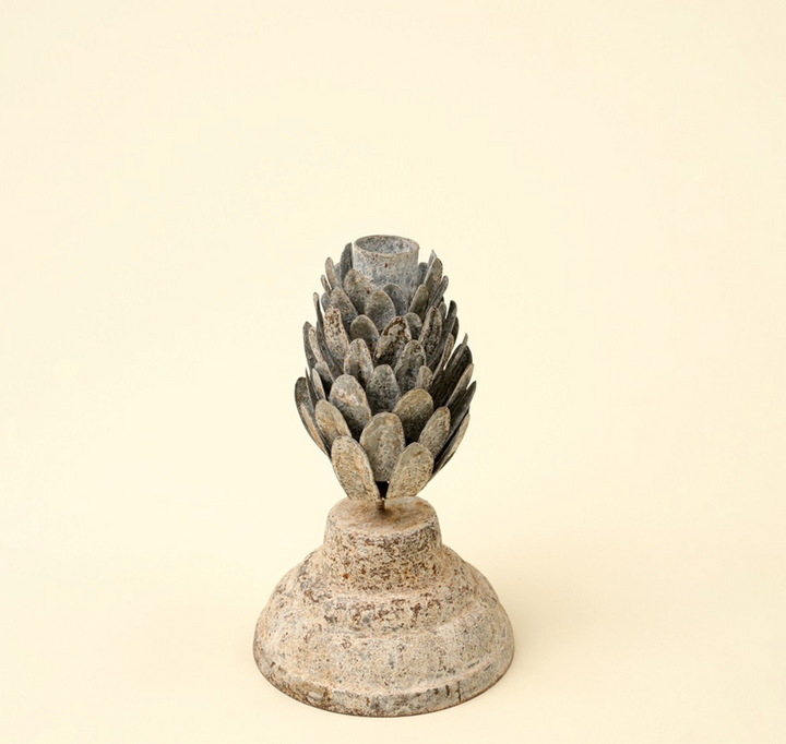 Rustic Pine Cone Candle Holder