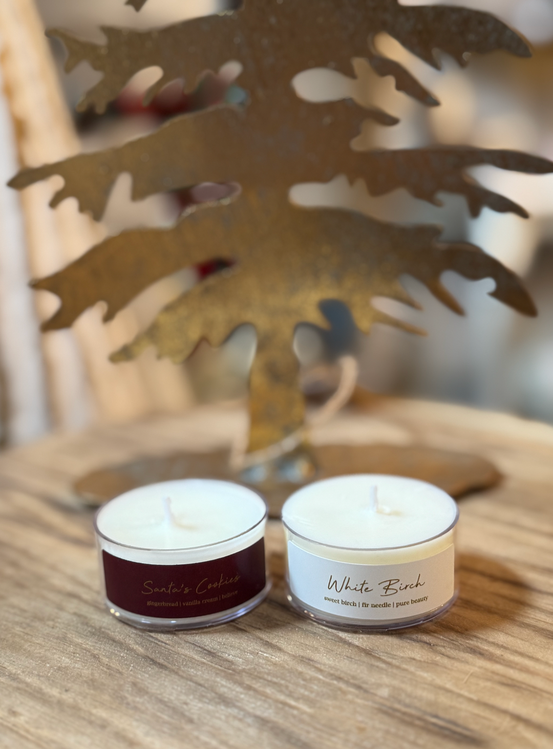 Pack of 4 White Birch Tealights