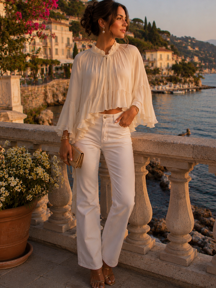Chiffon Ruffle Blouse