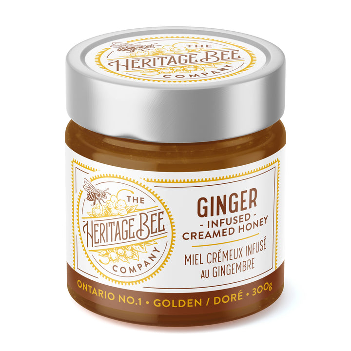Heritage Bee Co. - Ginger Creamed Honey - 300 g (10.6 oz)