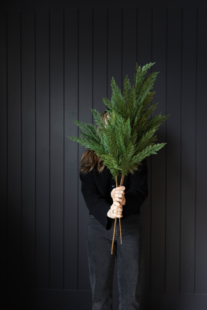 Luxe B Co - Cypress Leaf Full Real Touch Stems