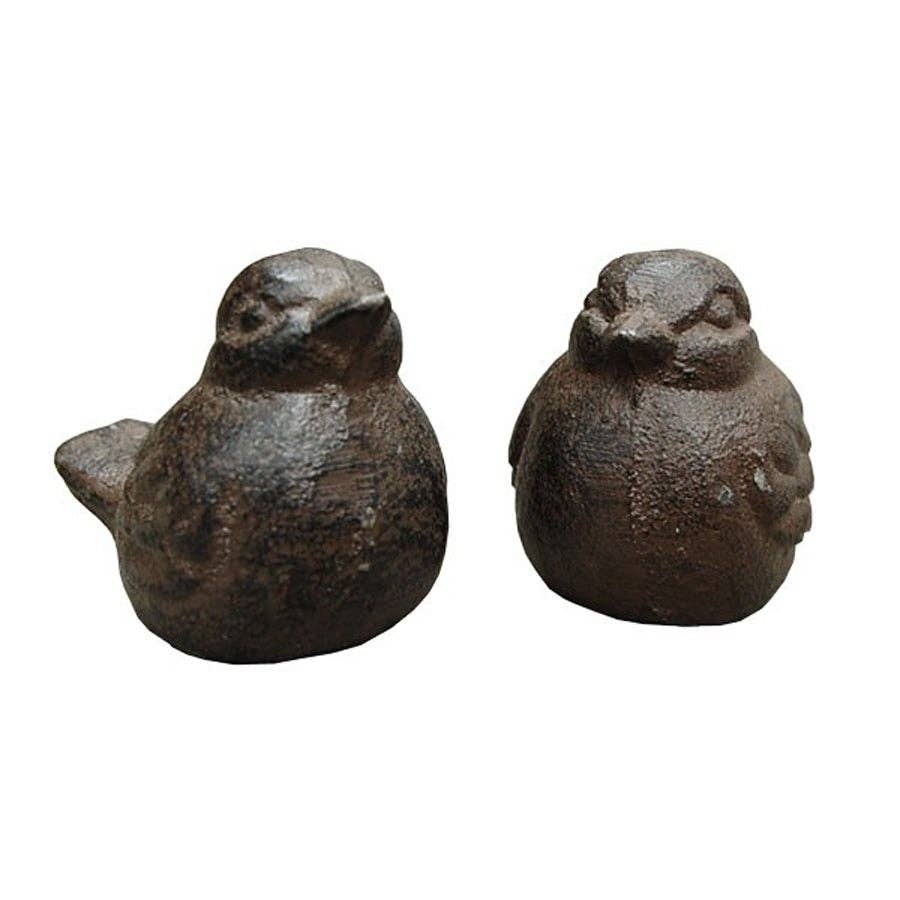 S/2 Mini Cast Iron Birds