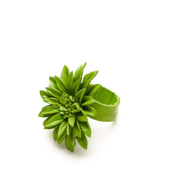 Suzie Blue Canada - Leather Flower Ring