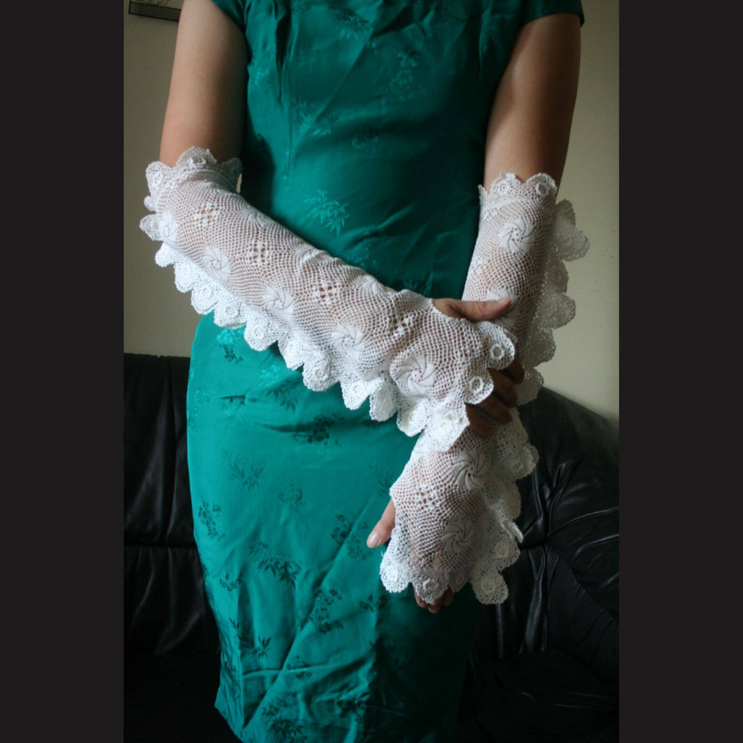 Eastern Sunrise Lace And Linens Inc. - USMCA Wedding Lace Mitts Crochet Cotton #80 Made-To-Order