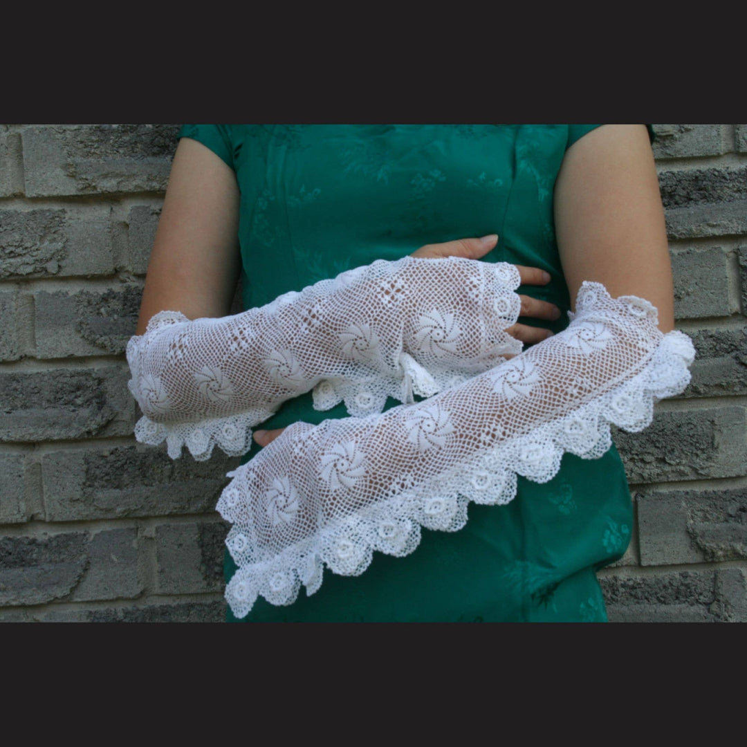 Eastern Sunrise Lace And Linens Inc. - USMCA Wedding Lace Mitts Crochet Cotton #80 Made-To-Order
