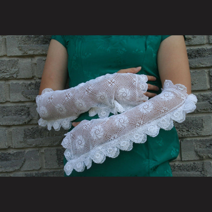 Eastern Sunrise Lace And Linens Inc. - USMCA Wedding Lace Mitts Crochet Cotton #80 Made-To-Order