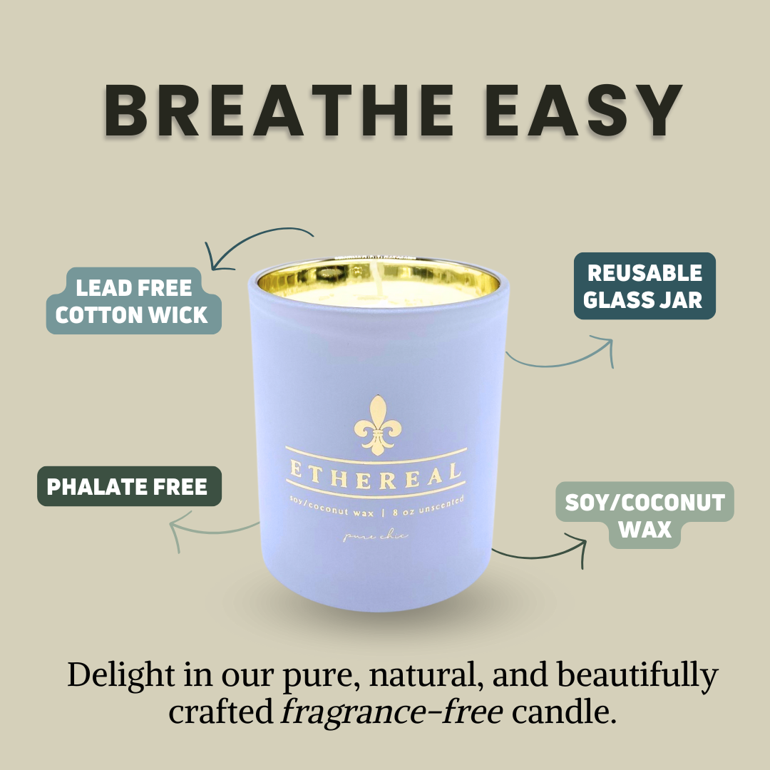 Pure Chic | Natural Home - ETHEREAL - Pure Coconut/Soy Candle | Non-Toxic | 8oz