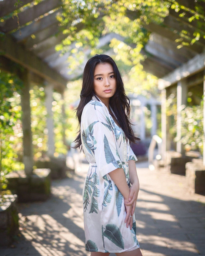 Palm Kimono Robe Style with Pockets