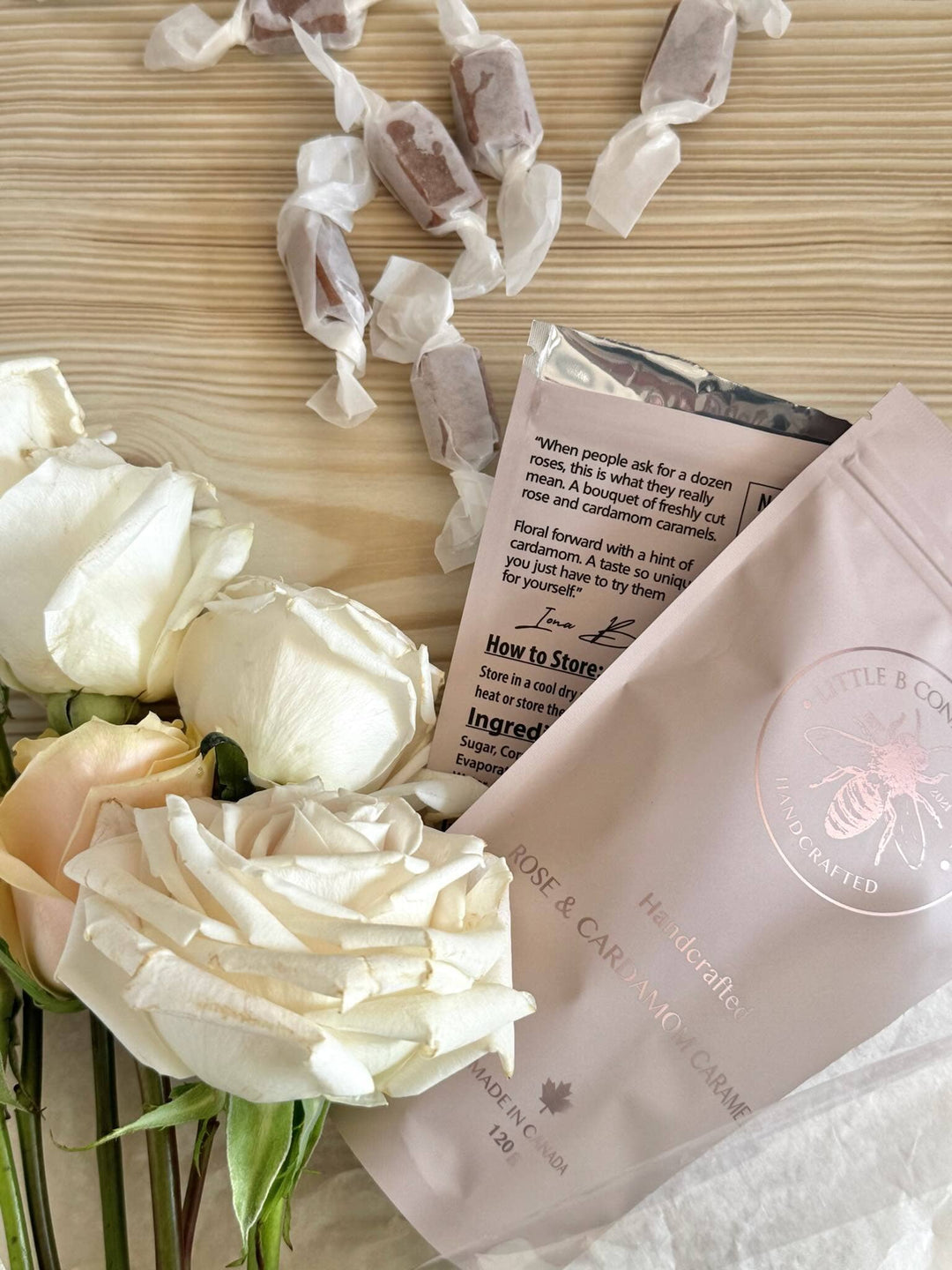 Little b Confectionery - Rose & Cardamom Caramels