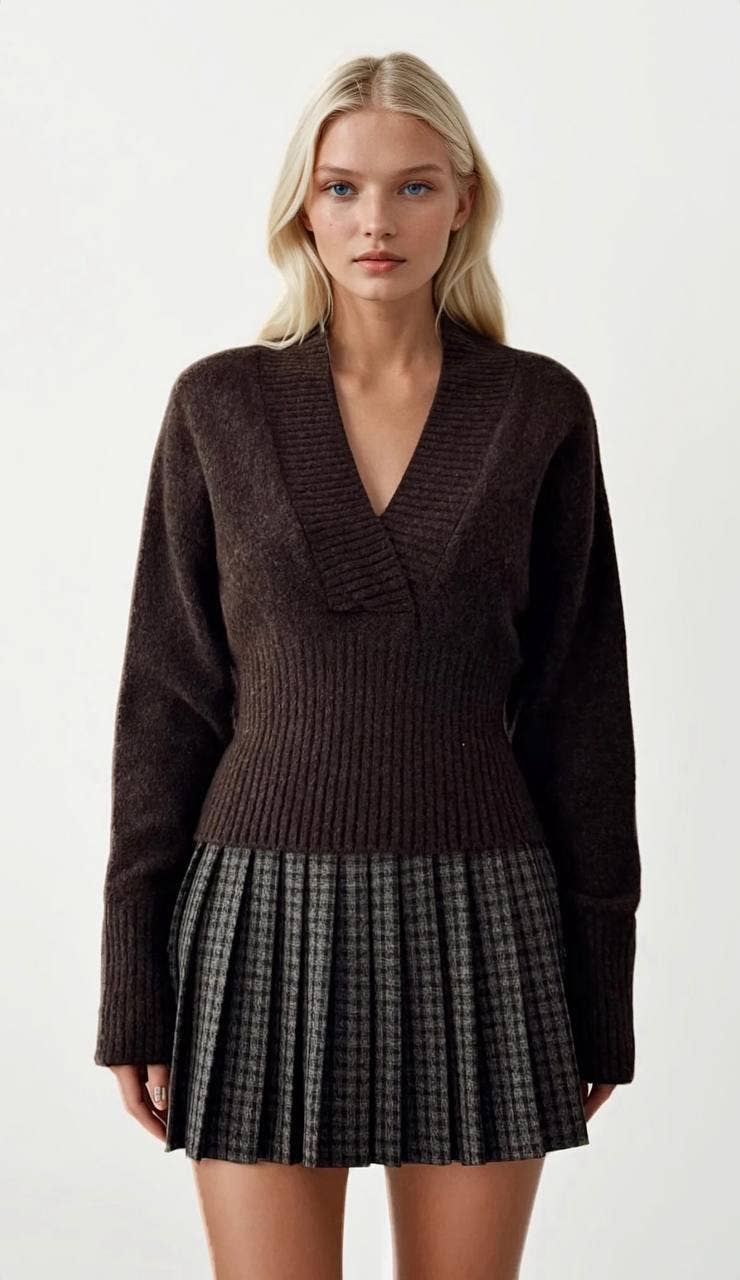 Anaz - Crossover V-Neck Sweater