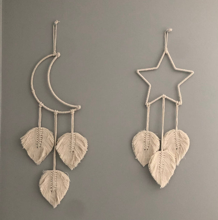 EcoFreax - Boho Macrame Star Dream Catcher Woven Wall Decor