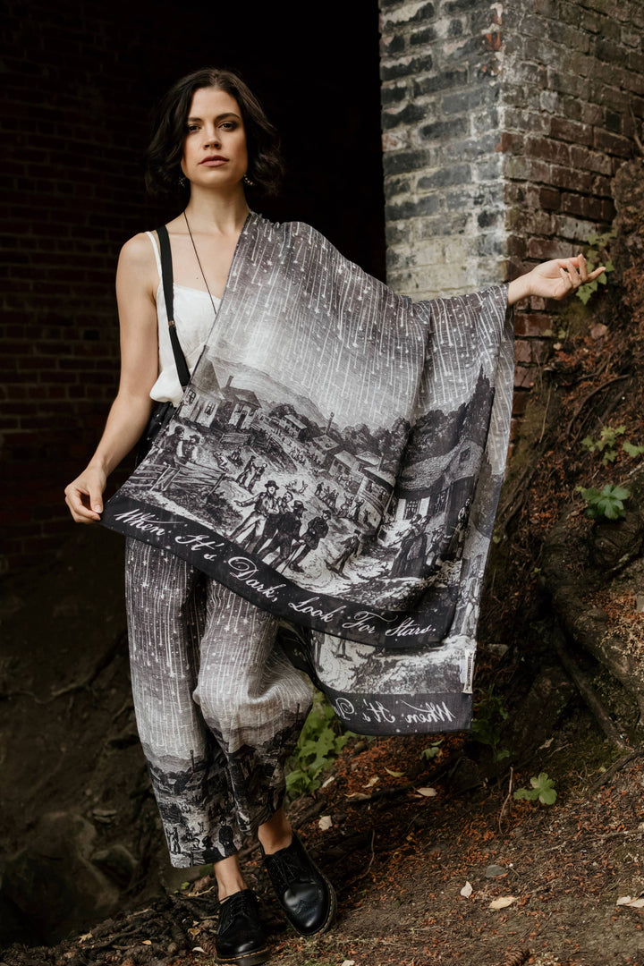 Market of Stars (Worldwide) - Stargazer Bohemian Scarf with Falling Stars