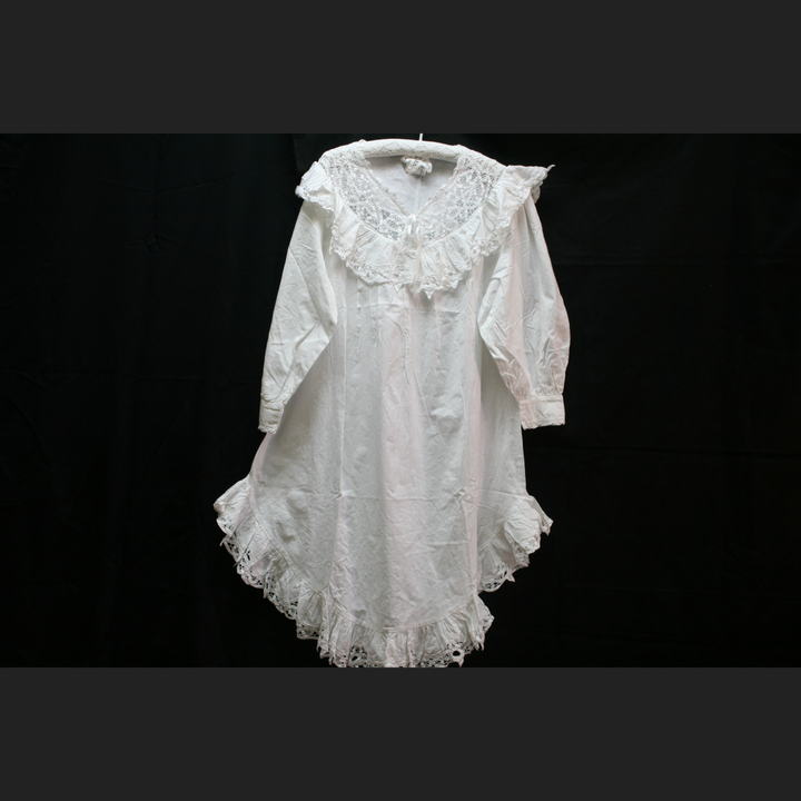Eastern Sunrise Lace And Linens Inc. - Poets Night Gown Battenburg Lace & Ruffle Cotton Romance S+M