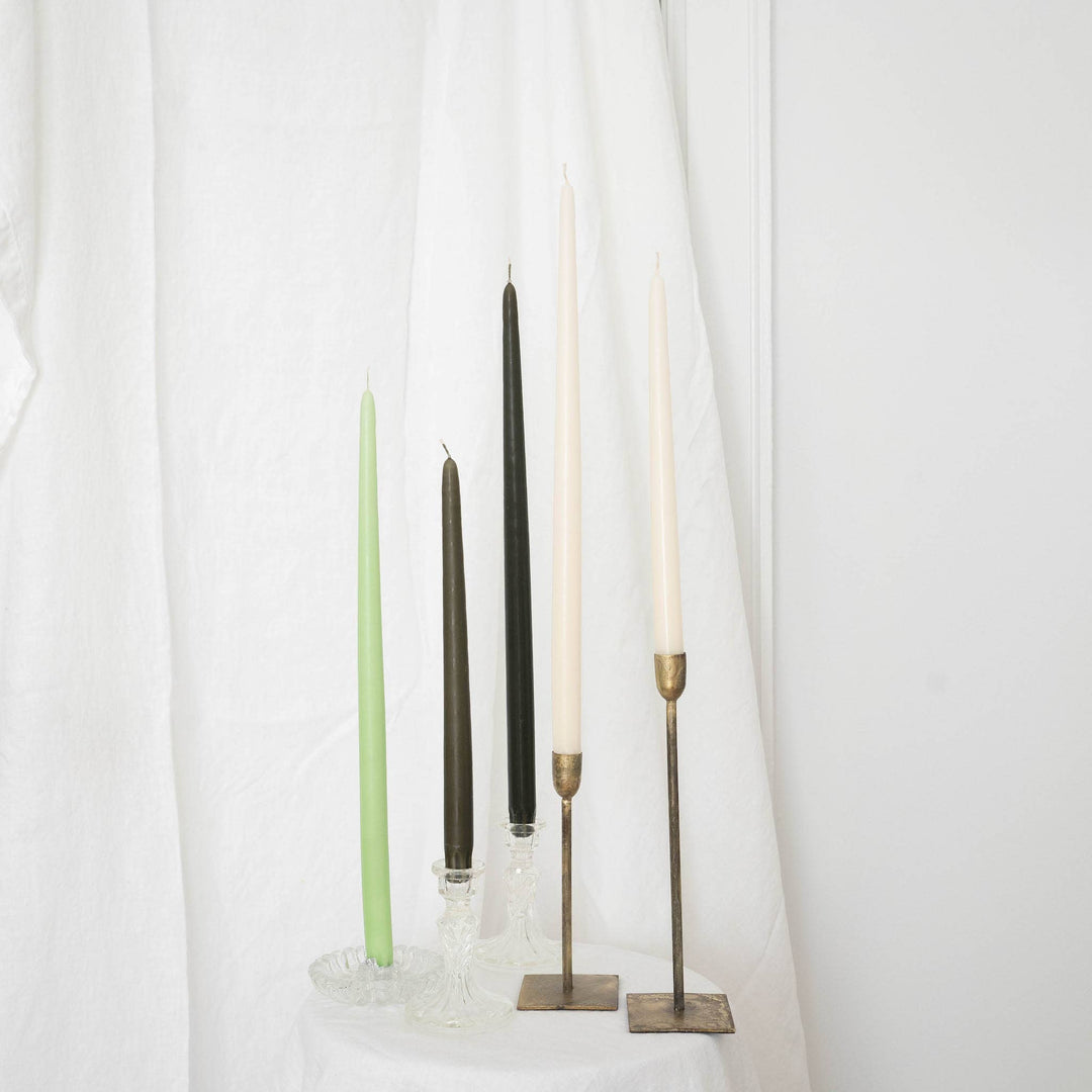 Set of 2 Taper Candles Ivory