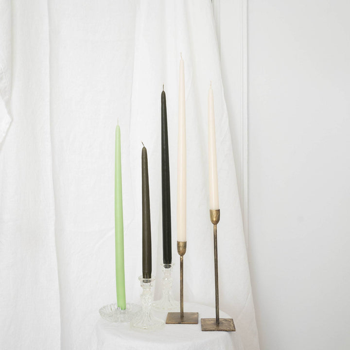 Set of 2 Taper Candles Ivory