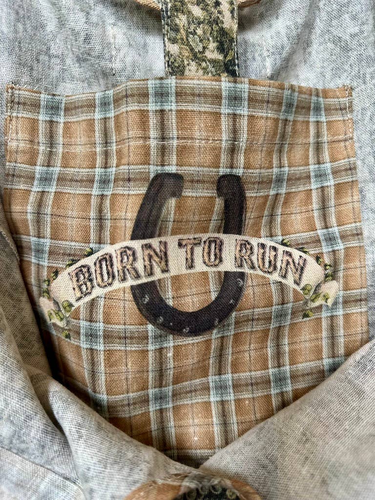 Born To Run Linen Tote Bag