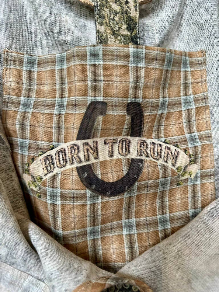 Born To Run Linen Tote Bag