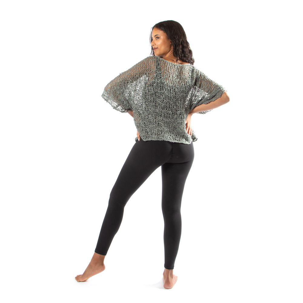 Suzie Blue Canada - Grey Popcorn Knit Top