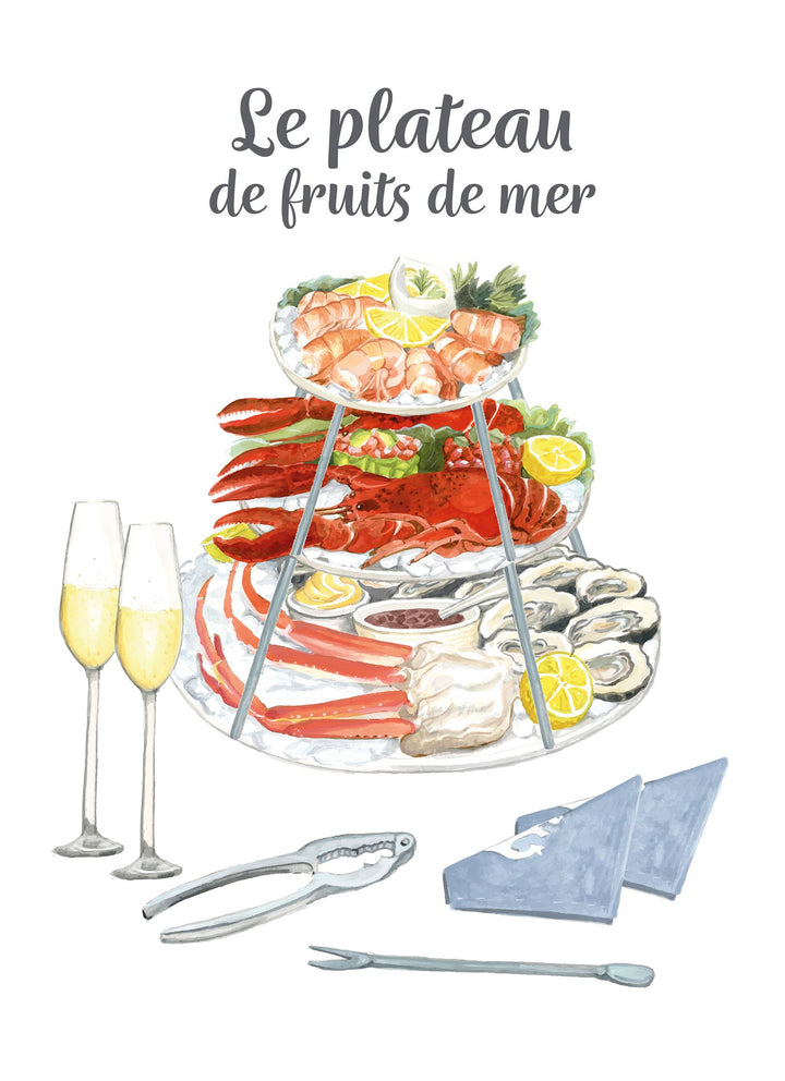 Maison Lorrain - Plateau Fruits de Mer - Linge a vaisselle / Tea Towel
