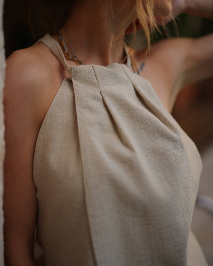 Moa - Linen Halter Top