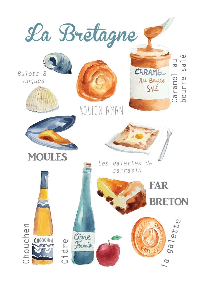 Maison Lorrain - La Bretagne Linge a vaisselle / Brittany France Tea Towel