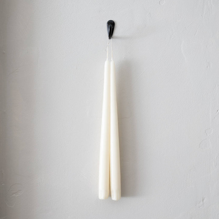 Set of 2 Taper Candles Ivory